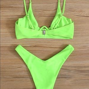Neon lime underwire bikini set